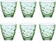 Bormioli rocco flora verde glazen 260 ml - groen - set-6
