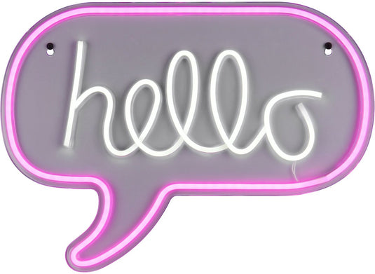 Rl live your light reality hello - wandlamp - transparant helder - incl. 1x smd 5 w - snoerschakelaar - wandmontage - usb-c aansluiting