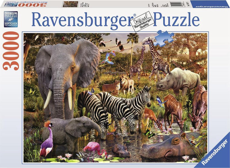 Load image into Gallery viewer, Ravensburger puzzel afrikaanse dierenwereld - legpuzzel - 3000 stukjes
