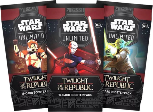 Fantasy flight games star wars unlimited twilight of the republic booster pack.