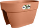Elho vibia campana flower bridge 40 - plantenbak voor balkon railing - 100% gerecycled plastic - ø 39.0 x h 22.0 cm - terra