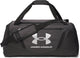 Under armour ua undeniable 5.0 duffle md-blk unisex sporttas - zwart medium heather - zwart - metallic silver