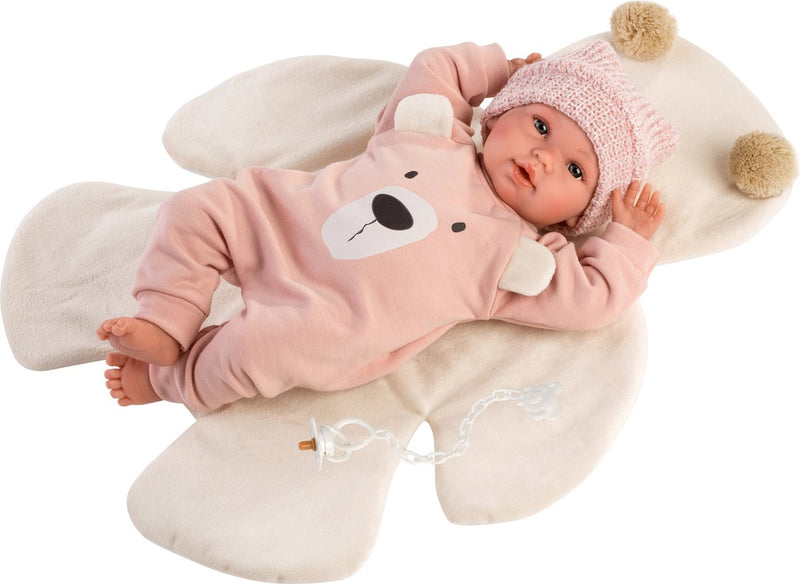 Load image into Gallery viewer, Llorens osito babypop met roze pakje - 36 cm
