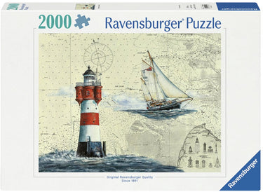 Ravensburger puzzel romantische vuurtoren - legpuzzel - 2000 stukjes
