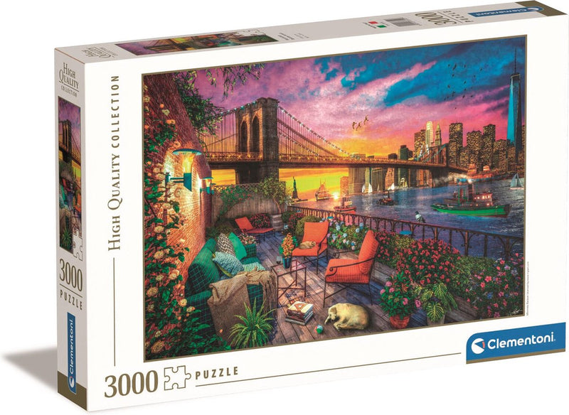 Load image into Gallery viewer, Clementoni puzzel manhattan balcony sunset, 3000st.
