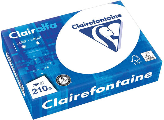 Clairefontaine clairalfa presentatiepapier formaat a4 210 g pak van 250 vel