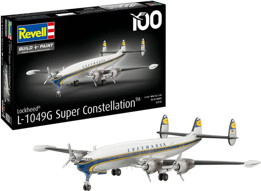 Revell modelbouwpakket lockheed l.1049g super constellation lufthansa 1:144 - 95dlg.