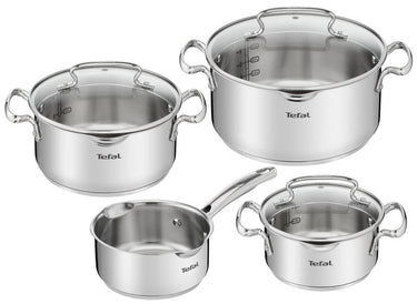 Tefal duetto+ pannenset - 4-delig - geschikt voor inductie - rvs - met deksel