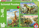 Schmidt - legpuzzel - avonturen met de dinosaurussen - 3 x 48 stukjes - kinderen - vanaf 4 jaar