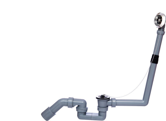 Kirchhoff eco-save ks afvoer-en overloopgarnituur badkuip, grijs, 1 1 2 x 40 50 mm
