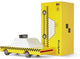 Candylab toys candycar world: yellow taxi (f102) 8,9x4,1x2,5cm, wooden diecast, in giftbox, 3+