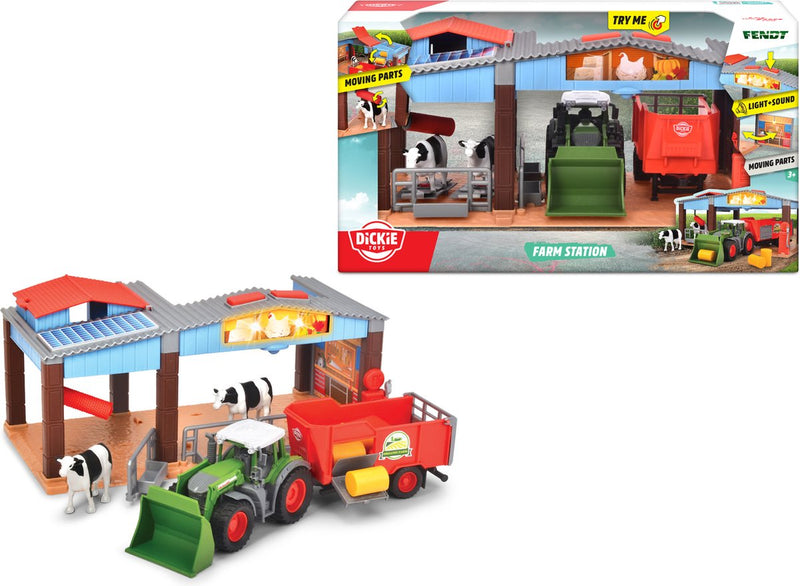 Load image into Gallery viewer, Dickie toys boerderij - tractor met trailer - 30cm - speelgoedboerderij
