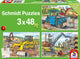 Schmidt - legpuzzel - mijn favoriete bouwvoertuigen - 3 x 48 stukjes - kinderen - vanaf 4 jaar