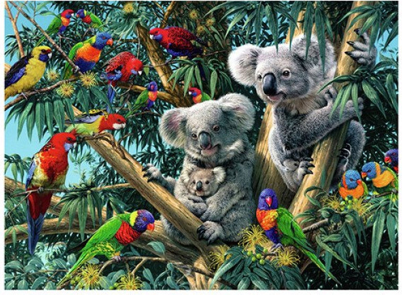 Load image into Gallery viewer, Ravensburger puzzel dieren koalas in de boom - 500 stukjes.
