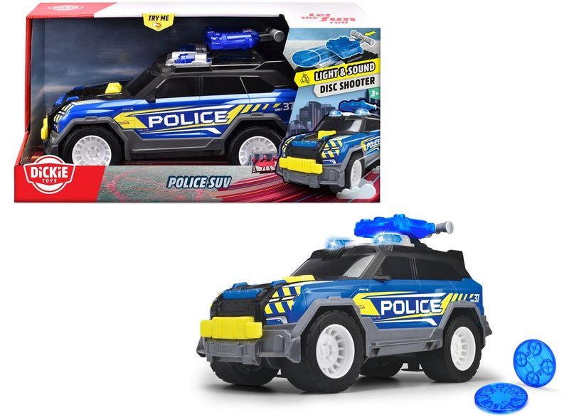 Load image into Gallery viewer, Dickie toys - politie suv - politiewagen - drone - licht en geluid - vanaf 3 jaar
