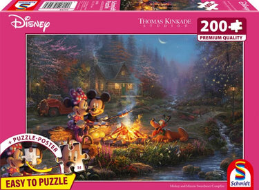 999games schmidt puzzel - thomas kinkade studios - disney, mickey minnie, 200 stukjes - legpuzzel