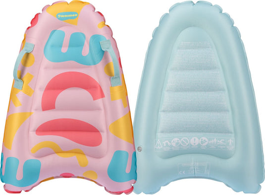 Waimea bodyboard - opblaasbaar - kinderen - roze blauw - ca. 70 x 50 cm