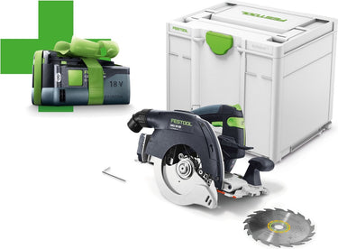 Festool hkc 55 eb-basic-5,0 accu pendelkapzaag 18v 5.0ah in systainer - 577034
