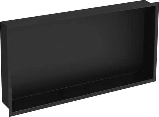 Plieger inbox inbouwnis - met flens - rvs - 60 x 30 x 7.5 cm - matzwart