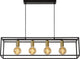 Lucide ruben - hanglamp - 4xe27 - zwart