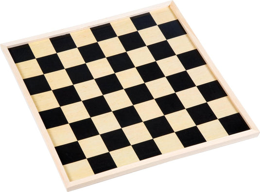 Engelhart tweezijdig schaak- en dambord van hout – groot spelbord 40 x 40 cm – houten bord voor schaakspel dammen – klassiek bordspel –