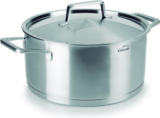 Lacor foodie kookpot met deksel - ø 22cm - 4l - rvs