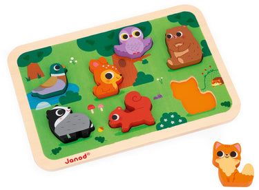 Janod - chunky puzzel - bosdieren