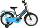 Dutch flavor kinderfiets 16 inch - grijs blauw - 4 tot 6 jaar - knijprem en terugtrap