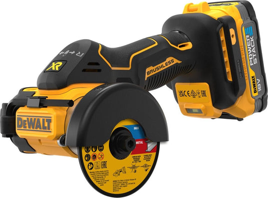 Dewalt dcs438e2t accu slijpmachine 76mm 18v xr 1.7ah powerstack in tstak