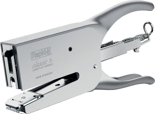 Rapid k1 classic niettang - platinum chroom - tot 50 vel - verstelbaar aambeeld - zilver