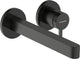 Hansgrohe finoris - inbouw wastafelmengkraan - ééngreeps bediening - met afvoerplug - 228mm - brushed black chrome