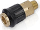 Powerplus powair0254 compressor koppelingen - universele vrouwelijke buitendraad - mannelijke schroefdraad 1 4 - 2stuks - koper - rubber greep