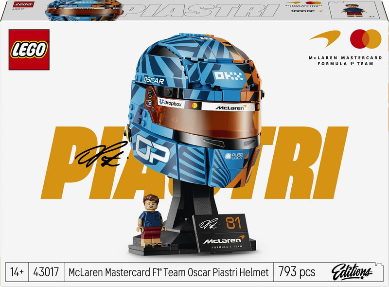 Afbeelding laden in galerijviewer, Lego editions mclaren mastercard f1 team helm van oscar piastri bouwpakket voor kinderen 43017
