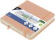 Kangaro schetsboek - 12x12cm - oudroze - pu hardcover - met elastiek en lint - k-861202