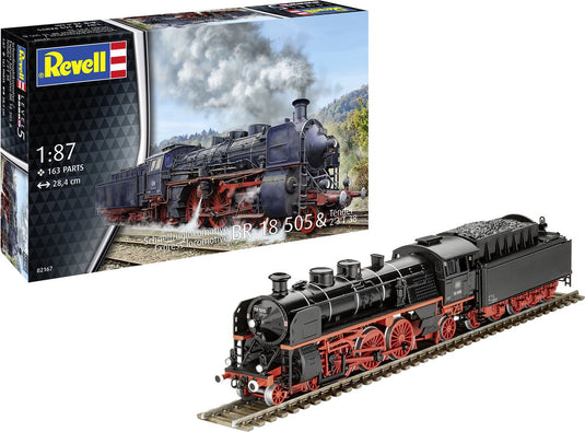 Revell modelbouwpakket militaire voertuigen - 02167 baureihe 18 505 - tender 2'3' t 38 - stoomlocomotief plastic - 1:87 - modelbouw