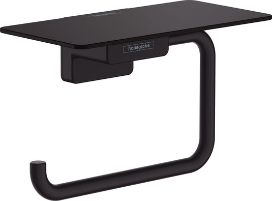 Hansgrohe addstoris closetrolhouder met planchet mat zwart