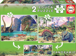 Educa - puzzel - 2 x 100 stuks - dino's