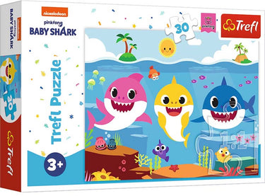 Trefl puzzel - onderwaterwereld haaien baby shark 30 stukjes karton.