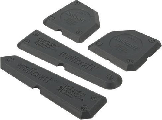 Wolfcraft - kitspatel set - 4 stuks - kitstrijker - 4330000