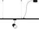 Paulmann urail eindvoeding hangend - railverlichting accessoire - zwart mat - toebehoren - railsysteem