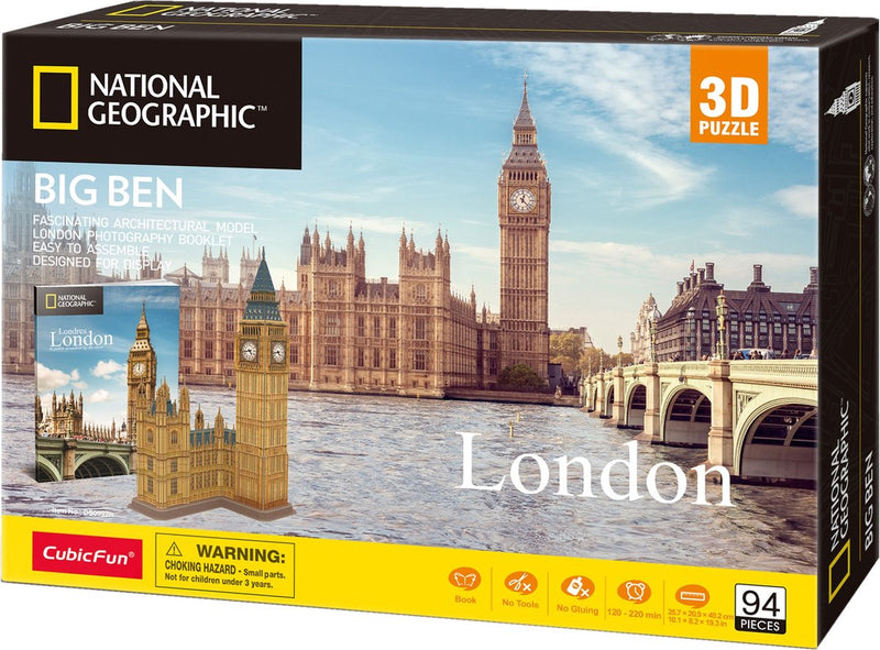 Load image into Gallery viewer, Cubic fun 3d puzzel national geographic big ben
