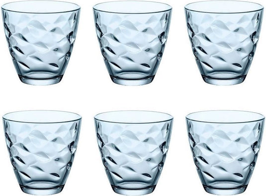 Bormioli rocco glazen flora - blauw - 260 ml - 6 stuks