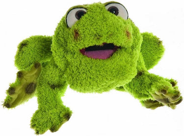 Living puppets rolf de kikker | handpop 35 cm met klapmondprincipe | wasbaar tot 30°c | geschikt voor kinderen en volwassenen