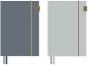 Kangaro soft scenes notitieboek cotton - a5 - hardcover - lijn - 80 grams fsc - 160 pagina's - 2 stuks - k-pm01710005
