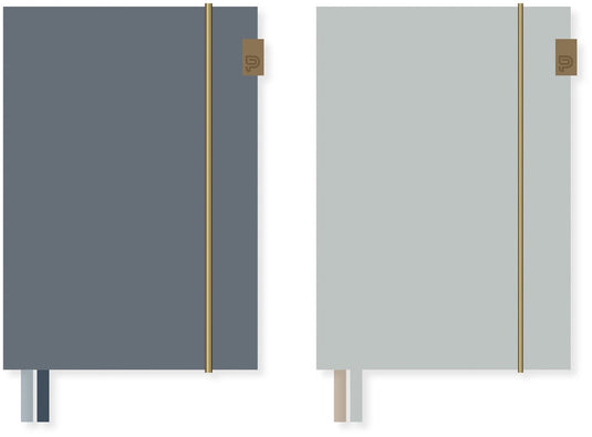 Kangaro soft scenes notitieboek cotton - a5 - hardcover - lijn - 80 grams fsc - 160 pagina's - 2 stuks - k-pm01710005