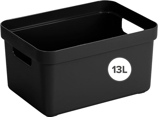 Sunware sigma home opbergbox 13l - 35x24.6x18.3 cm - zwart