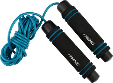 Avento springtouw - foam grip - zwart blauw