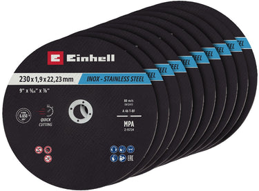 Einhell 711524 doorslijpschijfset 230 mm 10 stuk(s) metaal, rvs, staal, blik