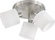 Rl live your light reality tommy - opbouwspot - nikkel mat - excl. 3x e14 - witte kap