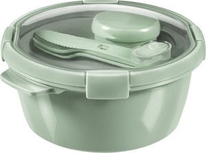 Curver smart to go eco lunchset 1,6 liter + bestekset + sauscup - eco groen